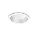 LED Einbauleuchte DEEP, IP20, � 10.3cm, Aluminium wei� / diffus, 10W 3000K 1200lm 70�