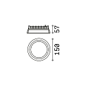 LED Einbauleuchte DEEP, IP20, � 15cm, Aluminium wei� / diffus, 20W 3000K 2100lm 77�