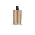 Lamp socket LISCIO, cylindric, straight, E27, burnished brass