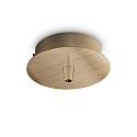 Ceiling rose METALLO for 1 Pendant luminaire, � 10cm, stick out visor, burnished brass