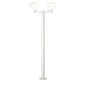 Outdoor Stehleuchte CLIO 2, 197cm, IP44, 2-flammig, 2x E27, ohne Abdeckung, Aluminium, Wei�