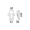 Ideal Lux LED Wand-Einbauleuchte WALKY-2, IP20, 1W 3000K 60lm, CRi >90, Gips �berstreichbar
