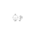 Ideal Lux LED Wand-Einbauleuchte WALKY-3, IP20, 1W 3000K 60lm, CRi >90, Gips �berstreichbar