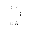 Ideal Lux LED Outdoor Stehleuchte AGOS, H: 800 mm, 6,5W, 3000K, 670lm, IP54, anthrazit
