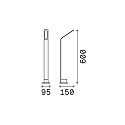 Ideal Lux LED Outdoor Stehleuchte AGOS, H: 600 mm, 6,5W, 3000K, 670lm, IP54, anthrazit