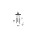 Ideal Lux LED Pendelleuchte FILO, 12-flammig, 19W, 3000K, 2100lm, IP20, wei�