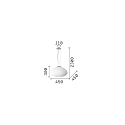 Pendant luminaire PLISSEE, � 45cm, E27, blown edged glass, chrome