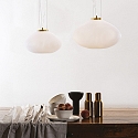 Pendant luminaire PLISSEE, � 35cm, E27, blown edged glass