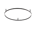 LED ceiling luminaire ORACLE SLIM, � 90cm, 51W 3000K 4060lm, black / opal