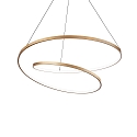 pendant luminaire OZ D80 ON-OFF round, on/off IP20, brushed brass 