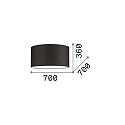 Ideal Lux Leuchtenschirm SET UP, zylindrisch, � 700 mm, H: 360 mm, schwarz