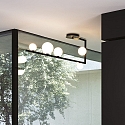 Ideal Lux Deckenleuchte BIRDS PL5, IP20, 5-flammig, 5x G9 (inkl., max. 15W), schwarz / wei� / messing