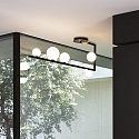 Ideal Lux Deckenleuchte BIRDS PL5, IP20, 5-flammig, 5x G9 (inkl., max. 15W), schwarz / wei� / messing