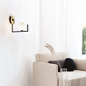 Ideal Lux Wandleuchte BIRDS AP1, IP20, 1-flammig, G9 (inkl., max. 15W), schwarz / wei� / messing