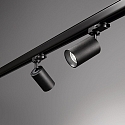 Ideal Lux 3-Phasen Schienenstrahler BYTE TRACK, inkl. GU10 LED 7W 3000K 540lm 50� CRi>90 (schaltbar), dreh- und neigbar, schwarz