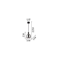 Ideal Lux LED Pendelleuchte COCO 3, Einzelpendel, 7W, 3000K, 660lm, h�henverstellbar, Rauchglas