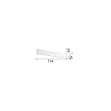 Ideal Lux wall luminaire ZIG ZAG 750 IP20, white