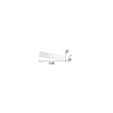 Ideal Lux wall luminaire ZIG ZAG 530 IP20, brass