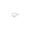 Ideal Lux Baldachin, rund, � 30cm, 3-fach, schwarz