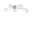 ceiling luminaire HERMES PL5 5 flames G9 IP20, brass