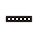ceiling recessed luminaire LIKA SLIM D12 FI RECESSED TRIM 6 flames, UGR < 19, on/off IP20, black matt 