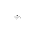 Ideal Lux Einbau-Baldachin ROUND RECESSED, rund, � 4.5cm, 1-fach, mit Einbaufedern, chrom