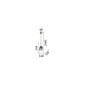 Ideal Lux Pendelleuchte EMPIRE, zylindrisch, G9, 1x 28W (inkl.), IP20, chrom