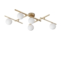 Deckenleuchte ATLAS, 5-flammig, G9, 5x 4W (inkl.), IP20, goldfarben