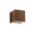 outdoor wall luminaire ATOM UP/DOWN IP54, coffee brown 
