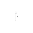 Ideal Lux Outdoor Pollerleuchte TESLA, 80cm, 4x G9, IP44, kaffee