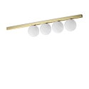 ceiling luminaire BINOMIO 4 flames G9 IP20, brushed brass dimmable