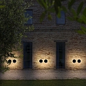 outdoor wall luminaire PUNTO AP D30 round, indirect, switchable IP54, black matt 