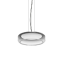 LED Pendelleuchte TOPICO SP, � 45cm, 28W 3000K 1340lm, CRi>90, on-off, Doppelglas, wei� ge�tzt / Rauchglas nuanciert, schwarz
