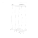 pendant luminaire MAPA CLEAR SP5 5 flames E27 IP20, opal 
