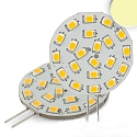 LED Stiftsockel-Platine 21SMD, Pin seitlich, 12V AC/DC, G4, 3W 3000K 310lm 120�, nicht dimmbar