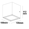 Outdoor wall luminaire Up&Down, IP44, angular, 2x GX53, excl. lamps, aluminium / glass