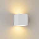 Outdoor wall luminaire Up&Down, IP44, angular, 2x GX53, excl. lamps, aluminium / glass, white