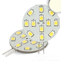 LED Stiftsockel-Platine 12SMD, Pin seitlich, 12V AC/DC, G4, 2W 4000K 240lm 120�, nicht dimmbar