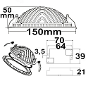 LED Einbau-Downlight LUNA, indirektes Licht, IP20, nicht dimmbar, wei�, 12W 4000K 720lm 120�