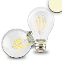 LED Filament Birnenform A60, E27, 5W 2700K 600lm, dimmbar, klar