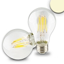 LED Filament Birnenform A60, E27, 8W 2700K 890lm, dimmbar, klar