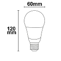 ISOLED LED Retrofit G60, � 6cm / L�nge 12cm, E27, 9W 3000K 840lm 270�, nicht dimmbar, matt / wei�