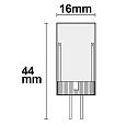 ISOLED LED Stiftsockellampe 33SMD, 12V AC/DC, G4, 3.5W 4200K 330lm 270�, nicht dimmbar, wei� / klar