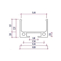 ISOLED Kabelschleuse TUNNEL f�r Aluminium-Profile, Aluminium, 200cm, Silber pulverbeschichtet
