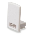 Accessory for SURF12 RAIL with COVER4, angular endcap, PVC, grey-white, EC17, with cable opening