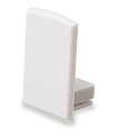 Accessory for SURF12 RAIL with COVER4, angular endcap, PVC, grey-white, EC16, ohne cable opening