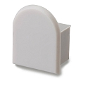 Accessory for SURF12 RAIL with COVER5, endcap round, PVC, grey-white, EC19, ohne cable opening