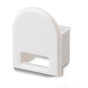 Accessory for SURF12 RAIL with COVER5, endcap round, PVC, grey-white, EC20, with cable opening