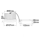 ISOLED AR111 20W, 25�, warmwei�, inkl. externem VG