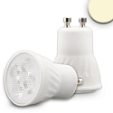 MINI-LED Spot Keramik, 100-265V AC, � 3.5cm / L 5cm, GU10, 4.5W 2700K 300lm 876cd 38�, nicht dimmbar, wei�